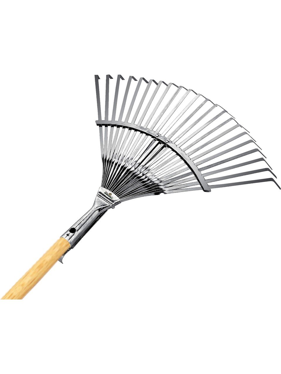 Raco 53733 Ahşap Saplı Ayarlı Metal Çim ve Yaprak Toplama Tırmığı 30-45 CM